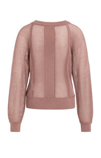 Mesh-stitch Knitted Sweater