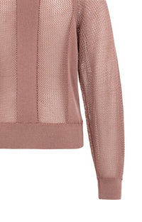 Mesh-stitch Knitted Sweater