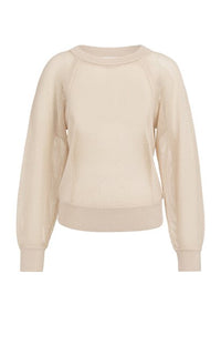 Mesh-stitch Knitted Sweater