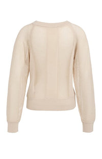 Mesh-stitch Knitted Sweater