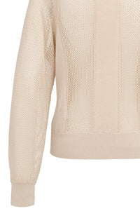 Mesh-stitch Knitted Sweater