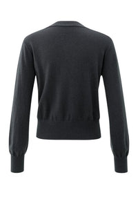 Cardigan with V-neck and tie waist