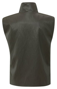 Sleeveless Faux Leather Top
