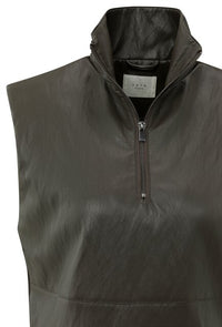 Sleeveless Faux Leather Top