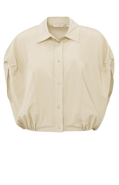 Sleeveless Blouse with Elastic Waist