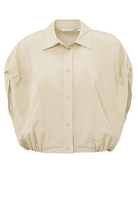 Sleeveless Blouse with Elastic Waist