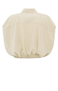 Sleeveless Blouse with Elastic Waist