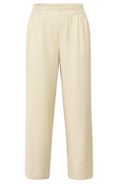 Textured Wide Leg Trousers