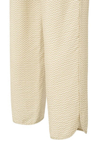 Textured Wide Leg Trousers