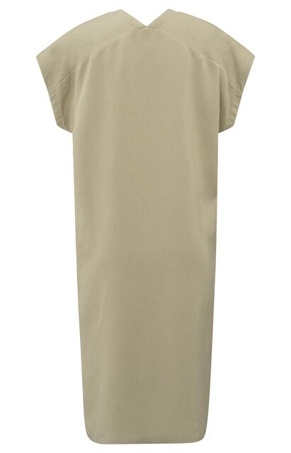 Double V-neck Dress with Slit