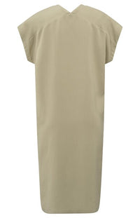 Double V-neck Dress with Slit