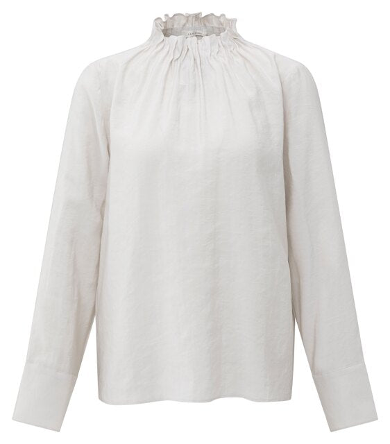 High Neck Top with Drawstring Hem