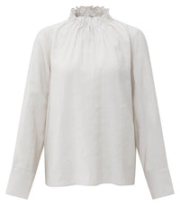 High Neck Top with Drawstring Hem