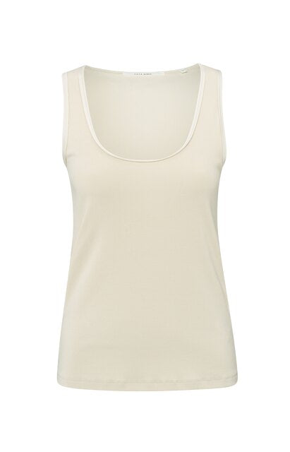 Ribbed Singlet with Shiny Trim