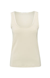 Ribbed Singlet with Shiny Trim