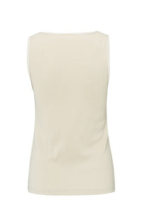 Ribbed Singlet with Shiny Trim