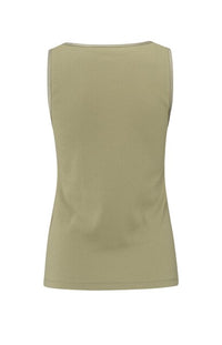 Ribbed Singlet with Shiny Trim