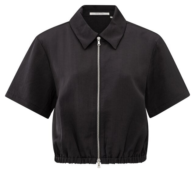Satin Short-Sleeve Jacket