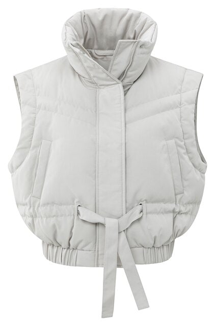 Cropped Jacket with Zip-off Sleeves