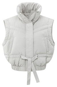 Cropped Jacket with Zip-off Sleeves
