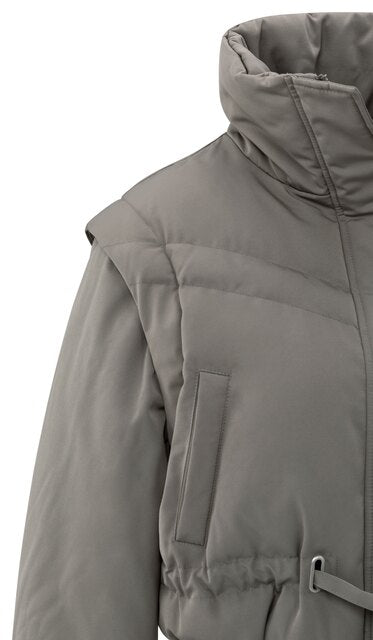 Cropped Jacket with Zip-off Sleeves