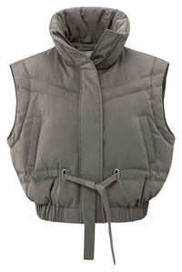 Cropped Jacket with Zip-off Sleeves