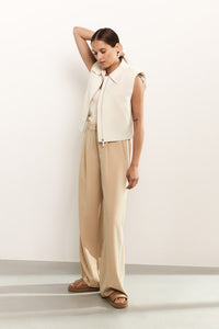 Ribbed Singlet with Shiny Trim