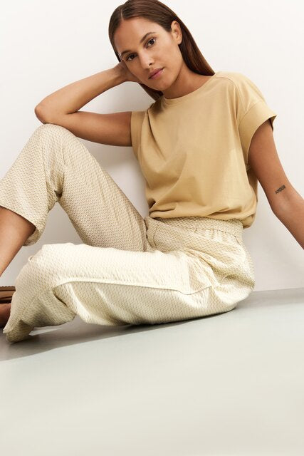 Textured Wide Leg Trousers