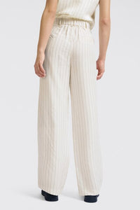 Striped Linen-blend Trousers