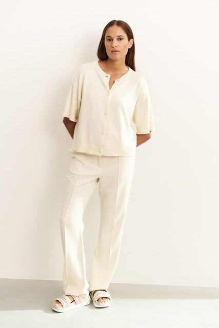 Knitted short-sleeve cardigan