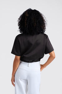 Satin Short-Sleeve Jacket