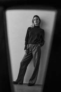 Shiny Woven Trousers with Wide Legs