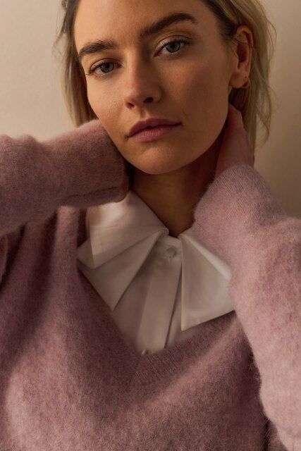 Shiny Woven Trousers with Wide Legs