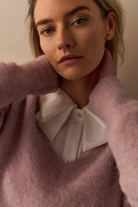 Shiny Woven Trousers with Wide Legs