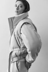 Cropped Jacket with Zip-off Sleeves