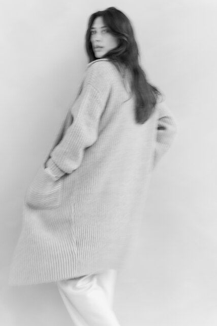 Long Sleeve Top with Woven Hem and Cuff Detail