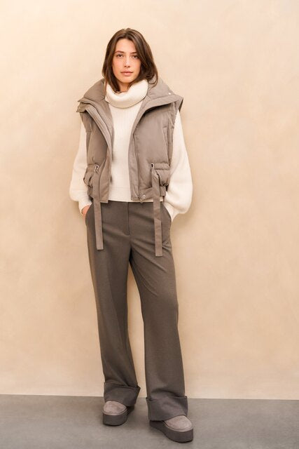 Cropped Jacket with Zip-off Sleeves