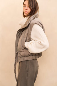 Cropped Jacket with Zip-off Sleeves