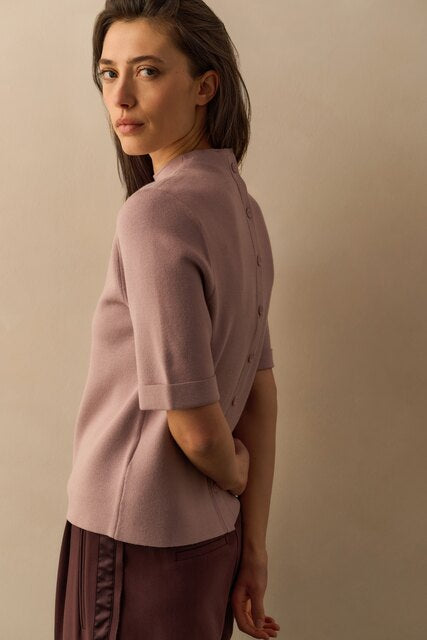 Shiny Woven Trousers with Wide Legs