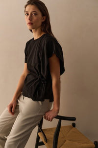 Short Sleeve top with Tie Detail