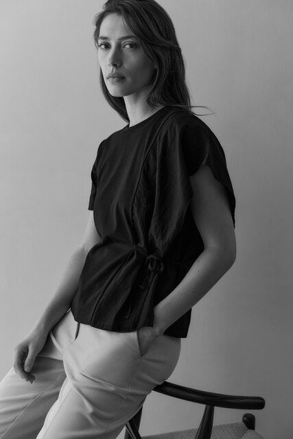 Short Sleeve top with Tie Detail