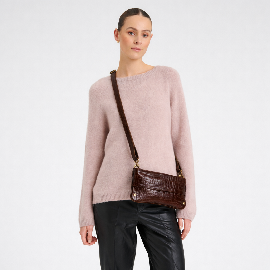 Fashion Favourites Croco Leather Clutch