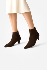 Suede Kitten Heel Ankle Boot