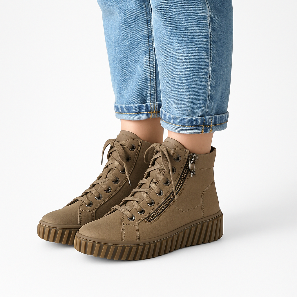 Nubuk High-Top Trainers