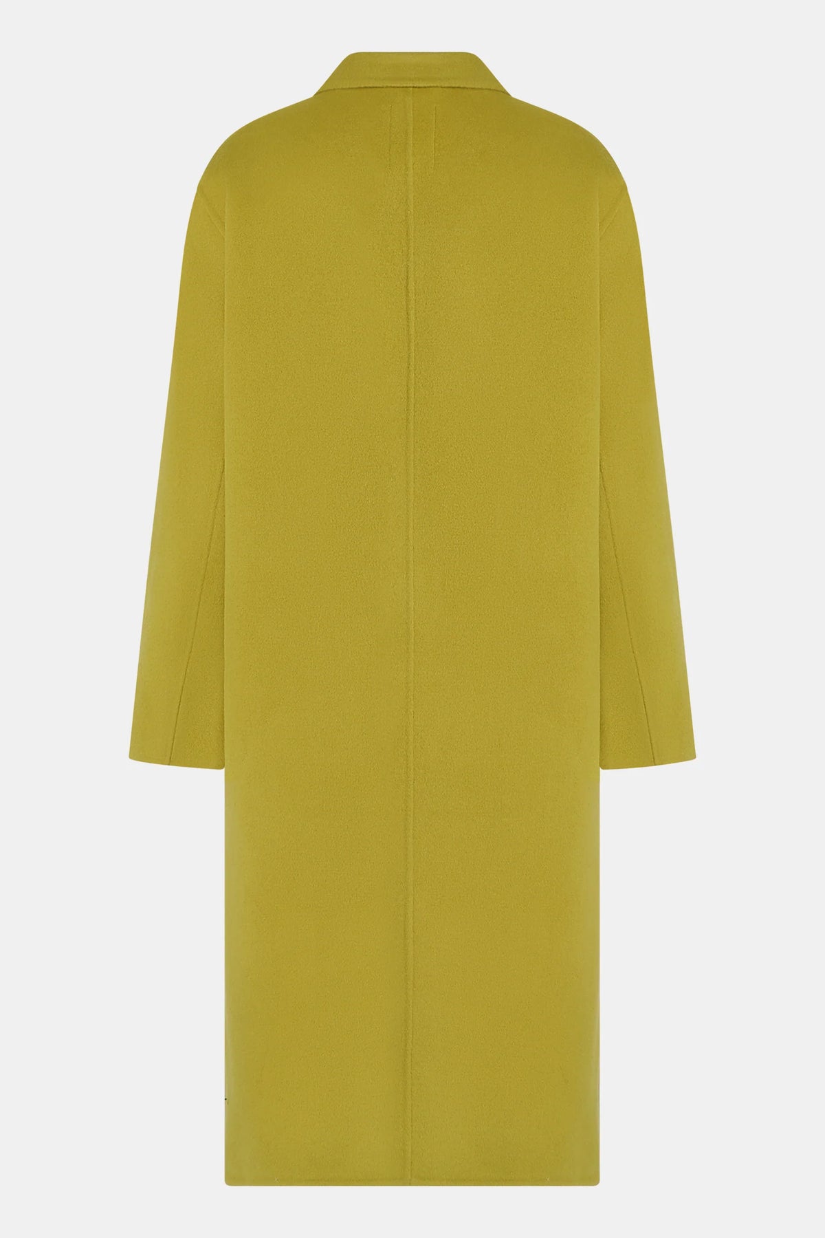 Chartreuse Wool-Blend Longline Coat