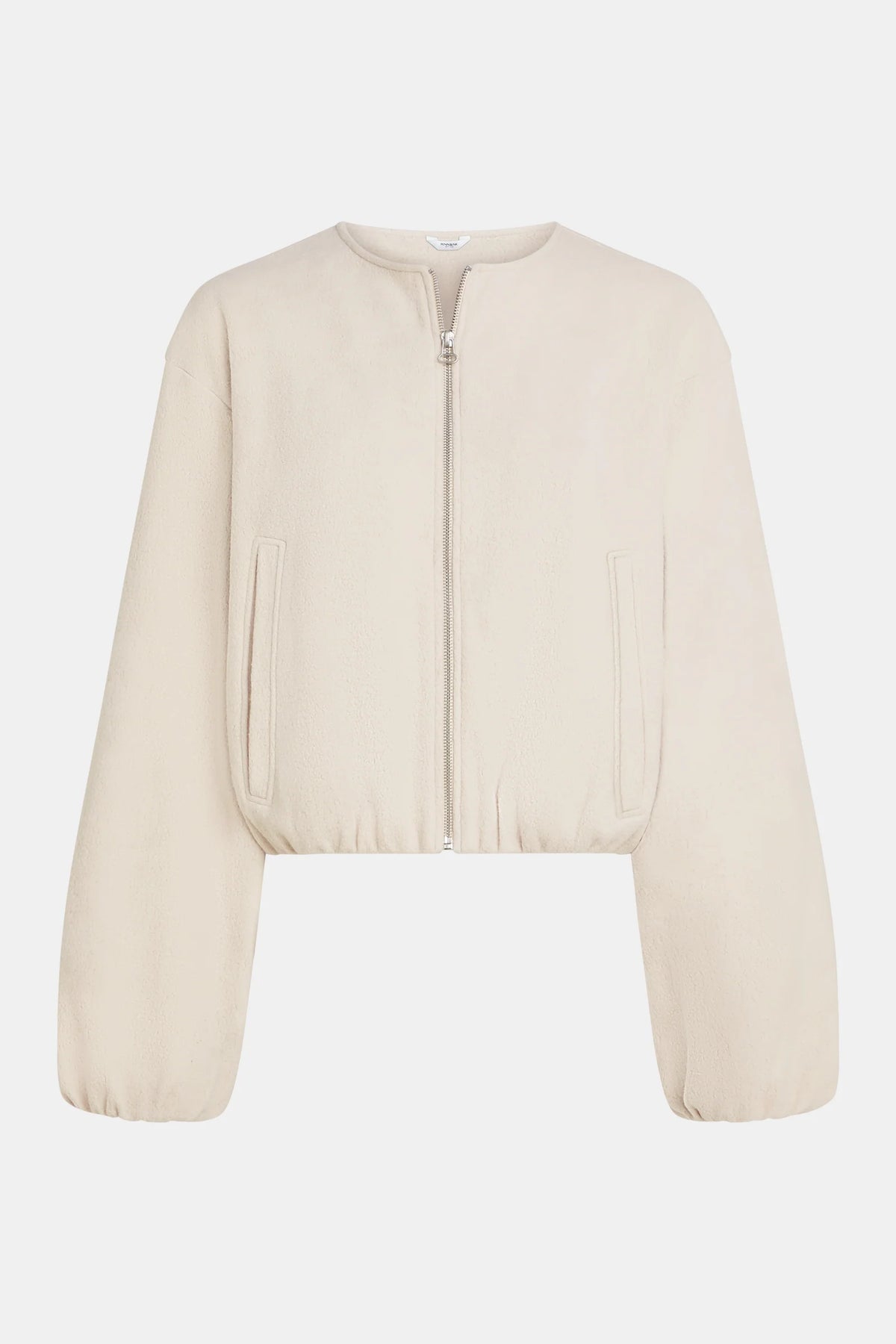 Cropped Wool-Blend Zip Jacket
