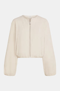 Cropped Wool-Blend Zip Jacket