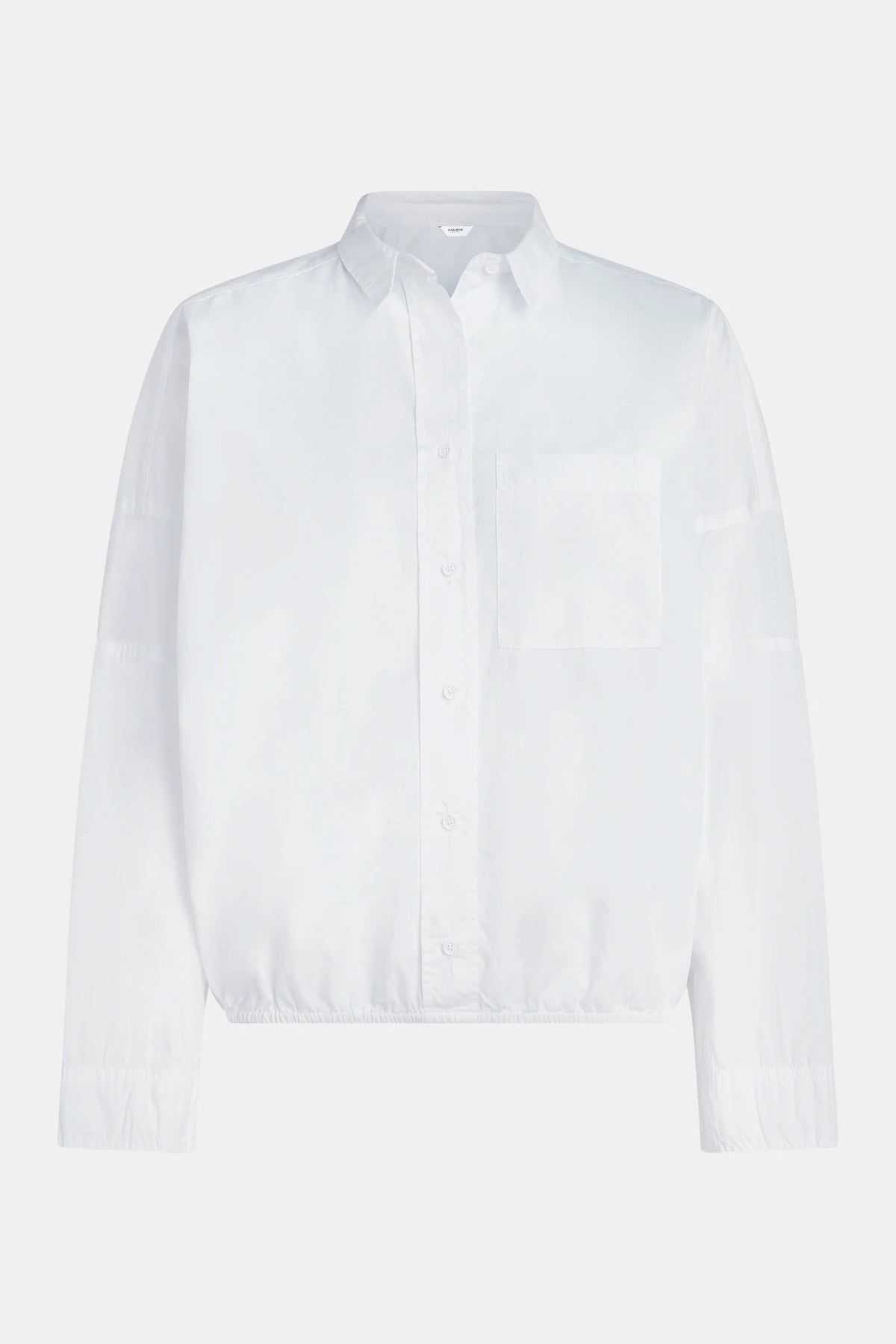 Elastic Hem Cotton Shirt