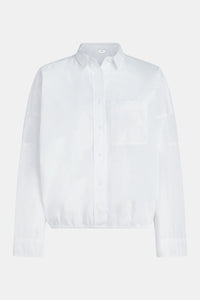 Elastic Hem Cotton Shirt