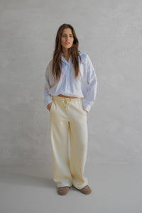 Elastic Hem Cotton Shirt